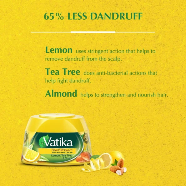 Vatika Dandruff Guard Styling Hair Cream Lemon, Tea Tree & Almond