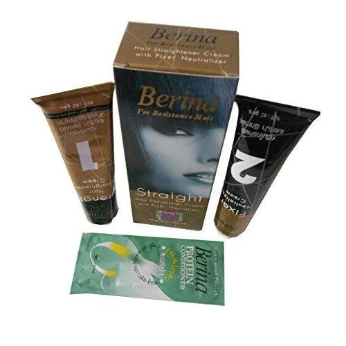 Berina For resistance Hair Straight Straightener Cream With Fixer Neutralizer