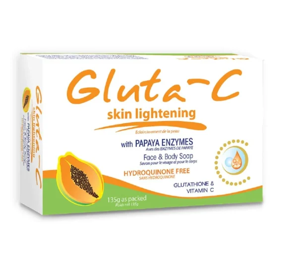 Gluta-C Skin Lightening With Papaya Enzymes Face & Body Soap Glutathione & Vitamin-C