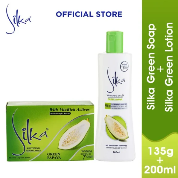 Silka Green Soap 135g With Green lotion